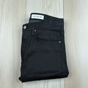 Gustin Mens Black Slim Fit 5-Pocket Design Stretch Low Rise Skinny Jeans Size 32